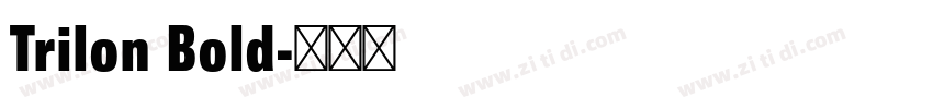 Trilon Bold字体转换 Trilon Bold字体转换